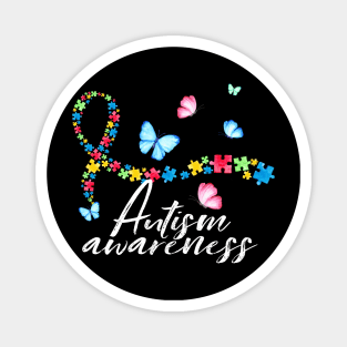 Autism Awareness Ribbon Butterfly Gift Magnet